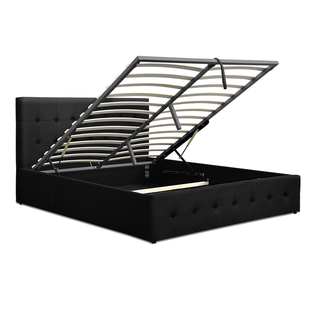 Artiss Gas Lift Queen Bed Frame -Charcoal