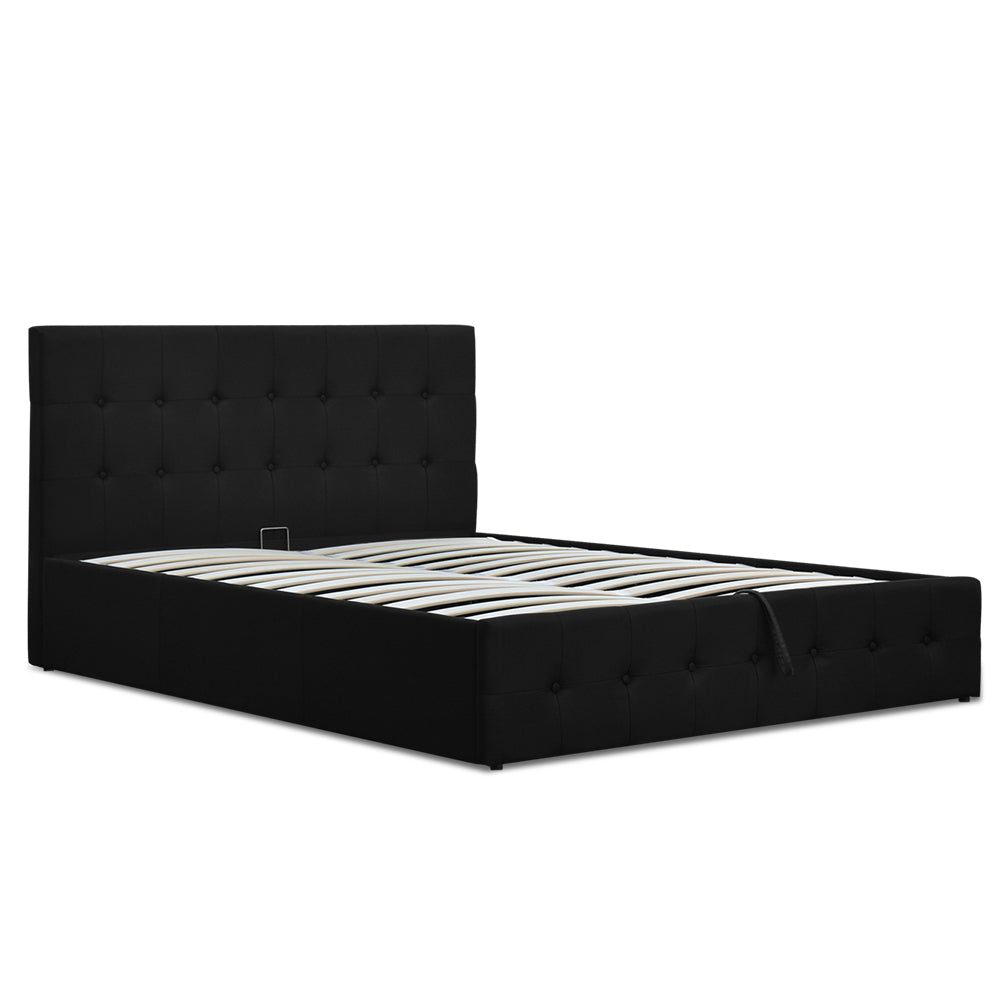 Artiss Gas Lift Queen Bed Frame -Charcoal