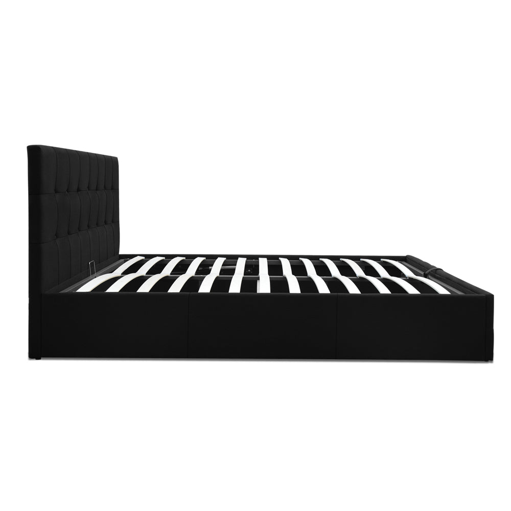 Artiss Gas Lift Queen Bed Frame -Charcoal