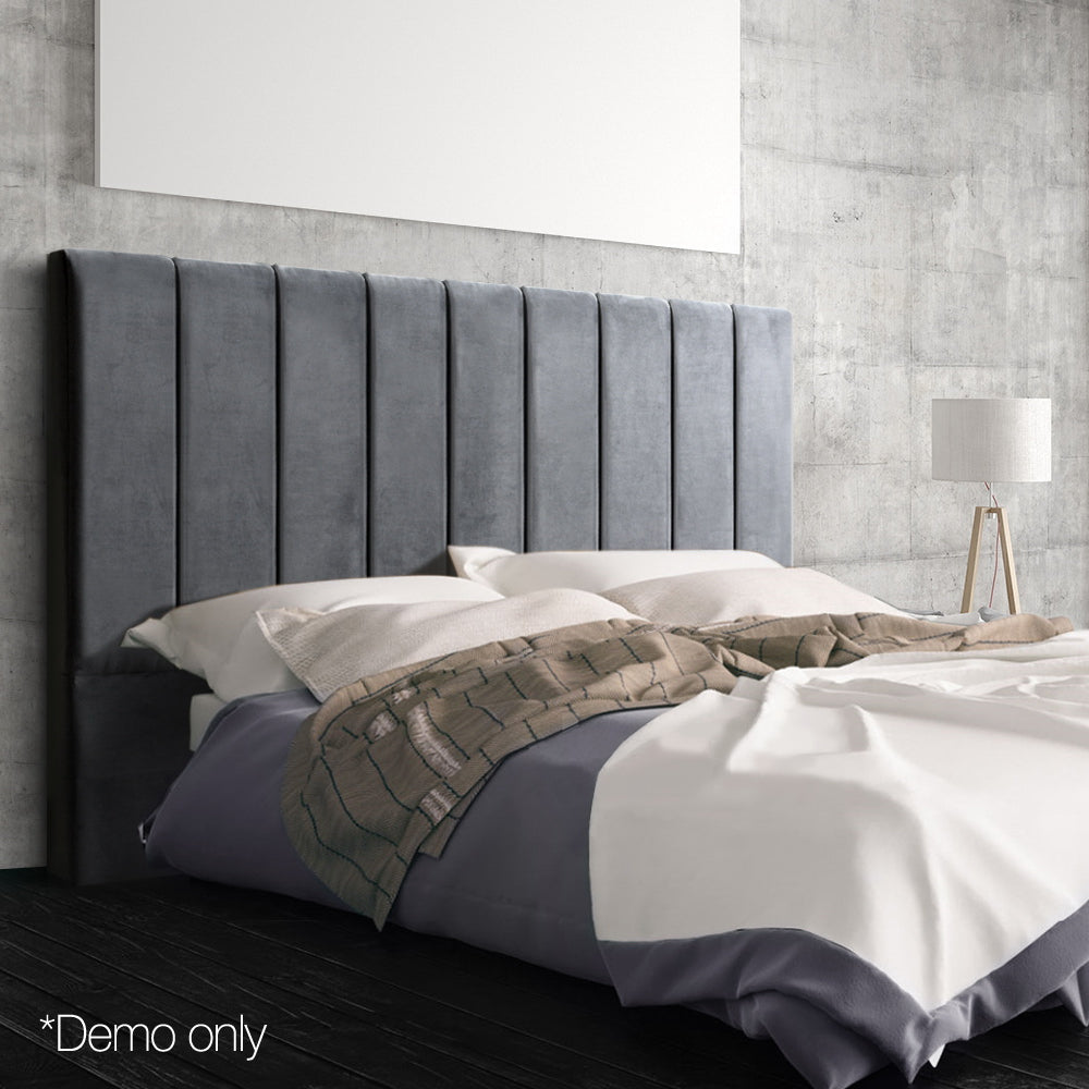 Artiss King Size Fabric Bed Headboard - Grey