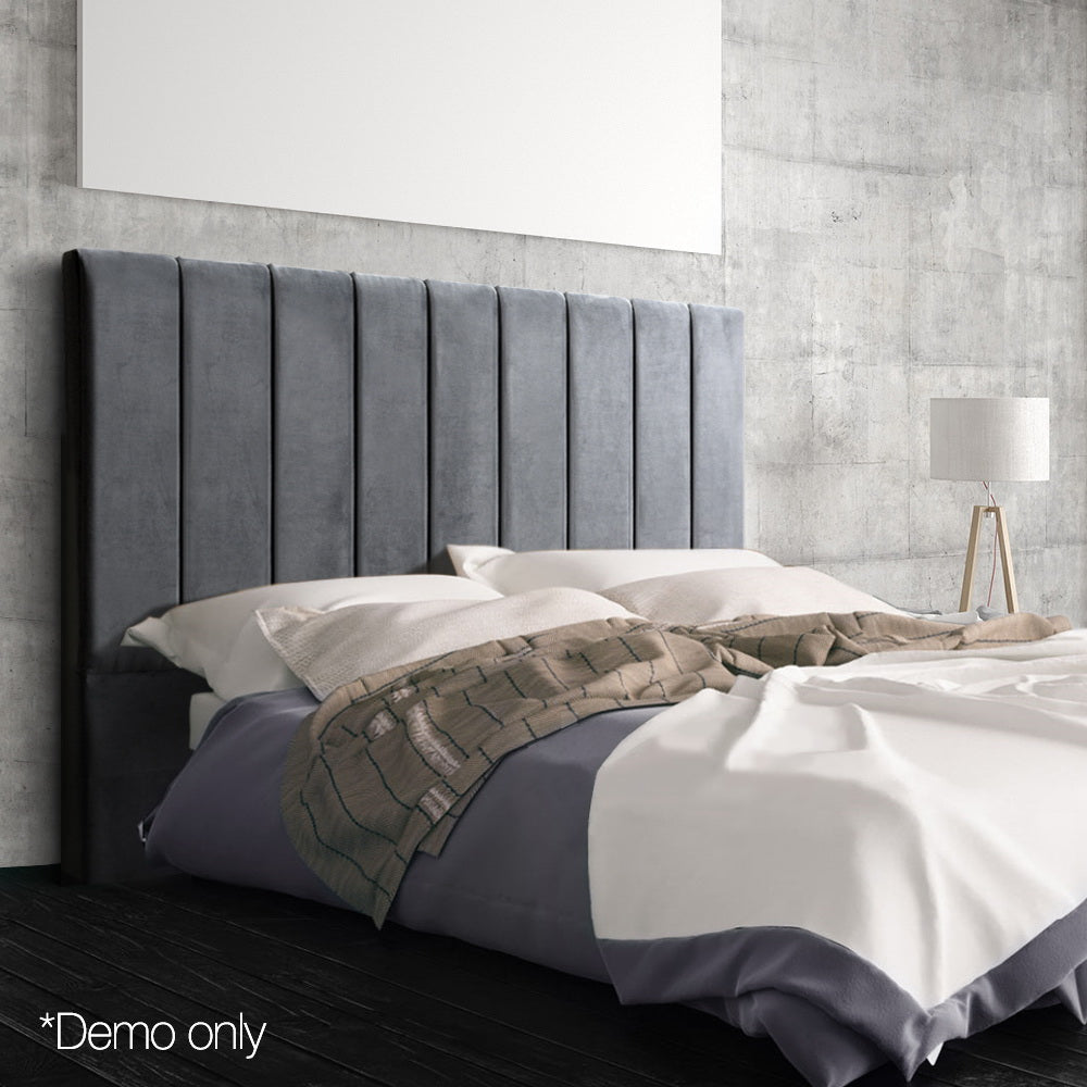 Artiss Queen Size Fabric Bed Headboard - Grey
