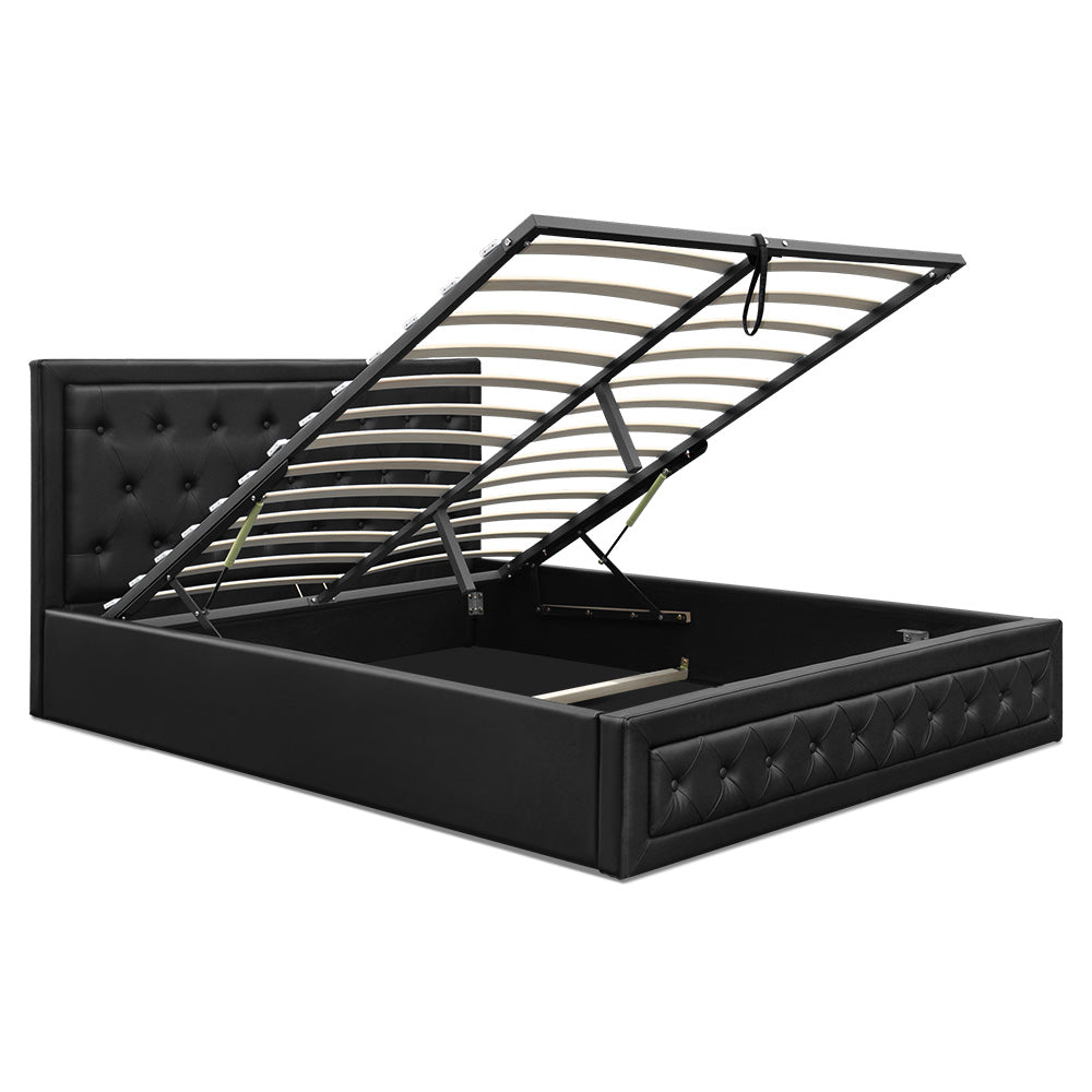 Artiss Tiyo Gas Lift Bed Frame - Queen