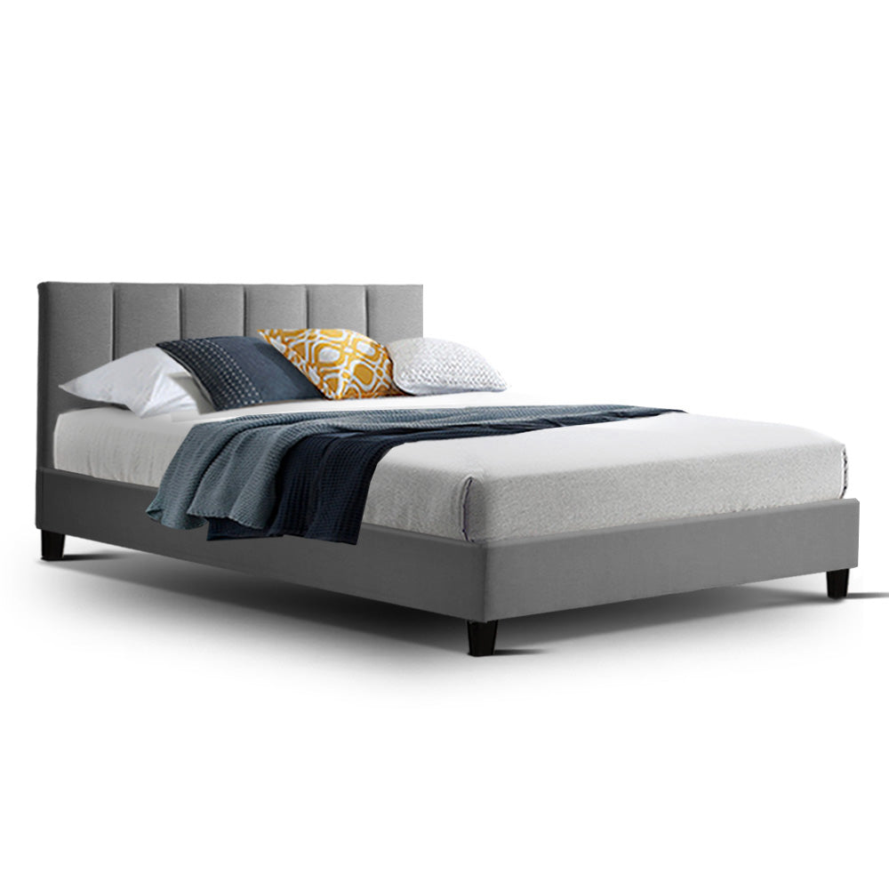 Artiss Anna Bed Frame Fabric - Grey Double