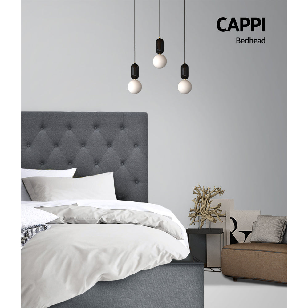 Artiss King Single Size Bed Head Headboard Bedhead Fabric Frame Base CAPPI Grey