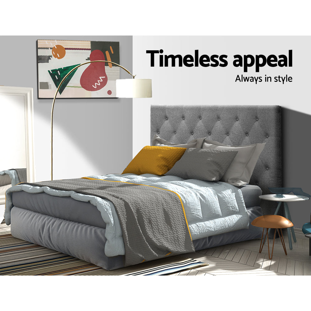 Artiss King Single Size Bed Head Headboard Bedhead Fabric Frame Base CAPPI Grey