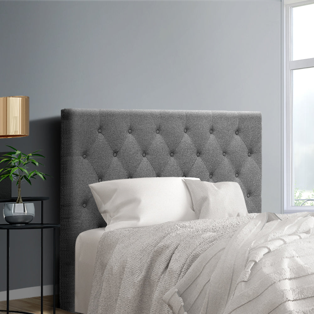 Artiss King Single Size Bed Head Headboard Bedhead Fabric Frame Base CAPPI Grey