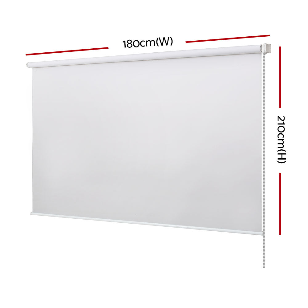 Roller Blinds Blockout Blackout Curtains Window Modern Shades 1.8X2.1M White