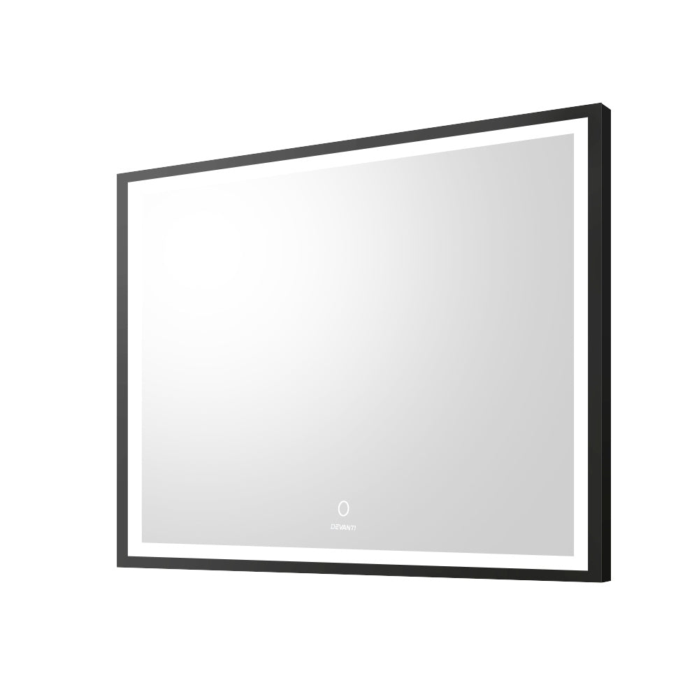 Devanti Bathroom Wall Mounted Mirror LED Light Illuminated Makeup Dressing Vanity Room 800mm x 600mm