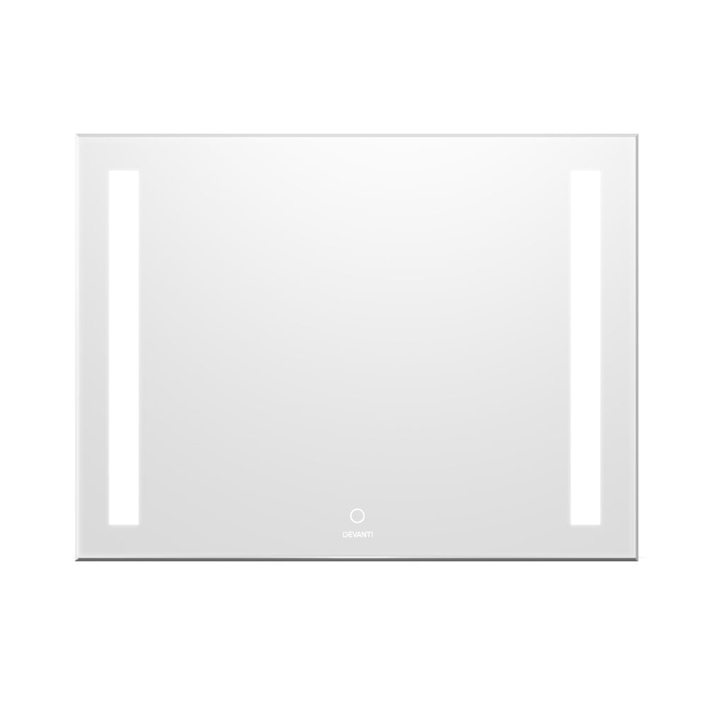 Devanti Bathroom Wall Mounted Mirror LED Illuminated Beauty Dressing Vanity 800mm x 600mm