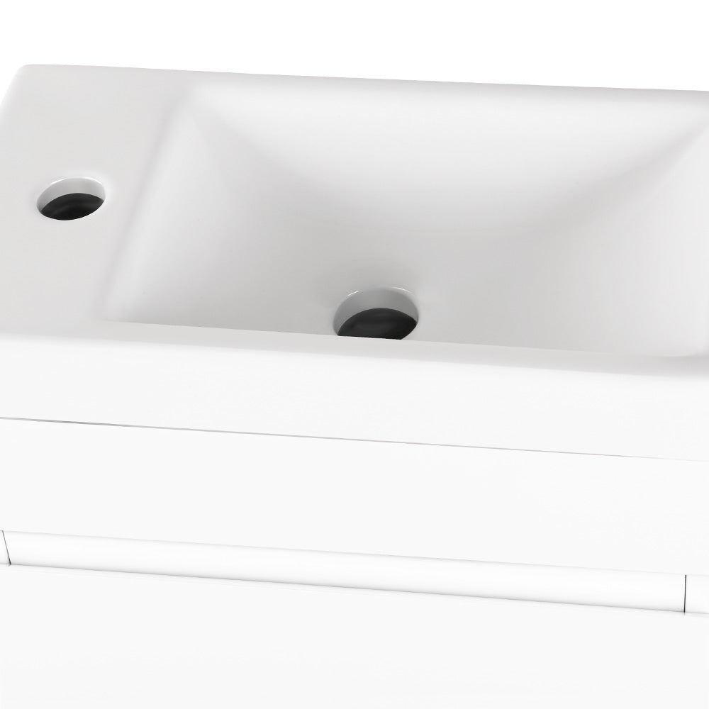 Cefito 400mm Bathroom Vanity Basin Cabinet Sink Storage Wall Hung Ceramic Basins Wall Mounted White