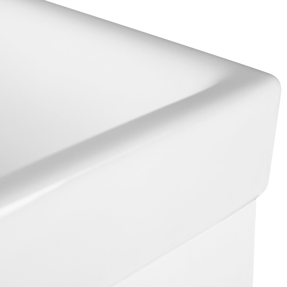 Cefito 400mm Bathroom Vanity Basin Cabinet Sink Storage Wall Hung Ceramic Basins Wall Mounted White
