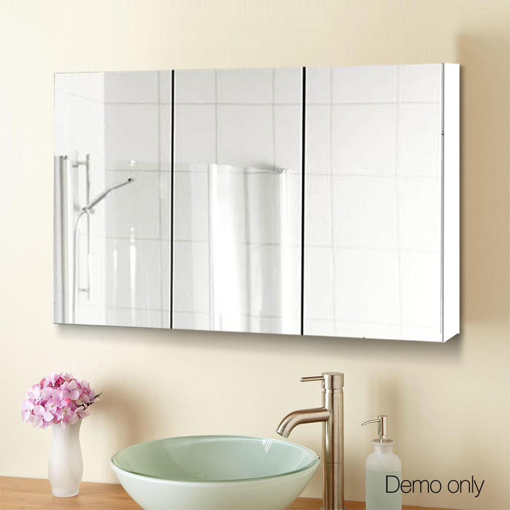Cefito Bathroom Vanity Mirror with Storage Cabinet - White