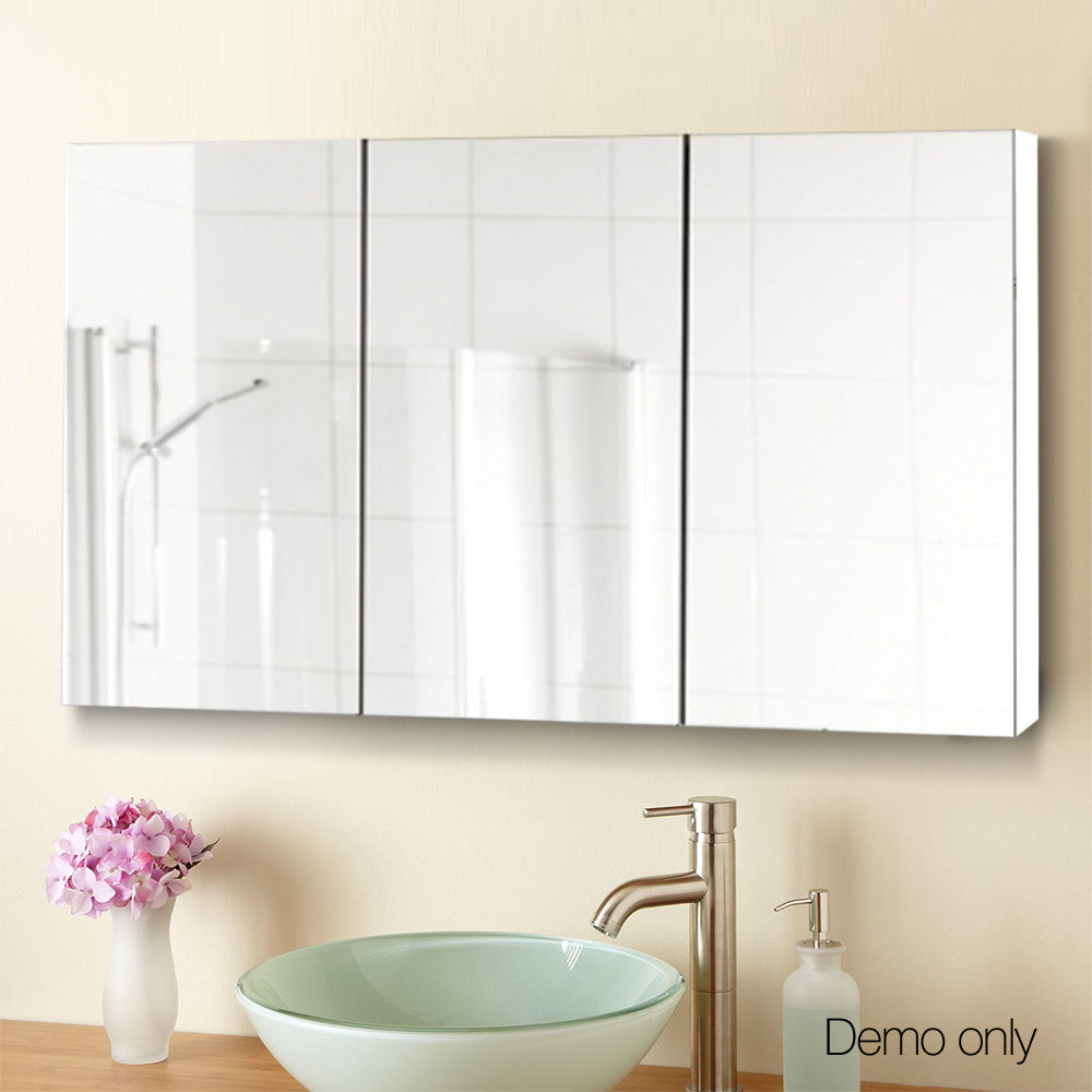 Cefito Bathroom Vanity Mirror with Storage Cabinet - White