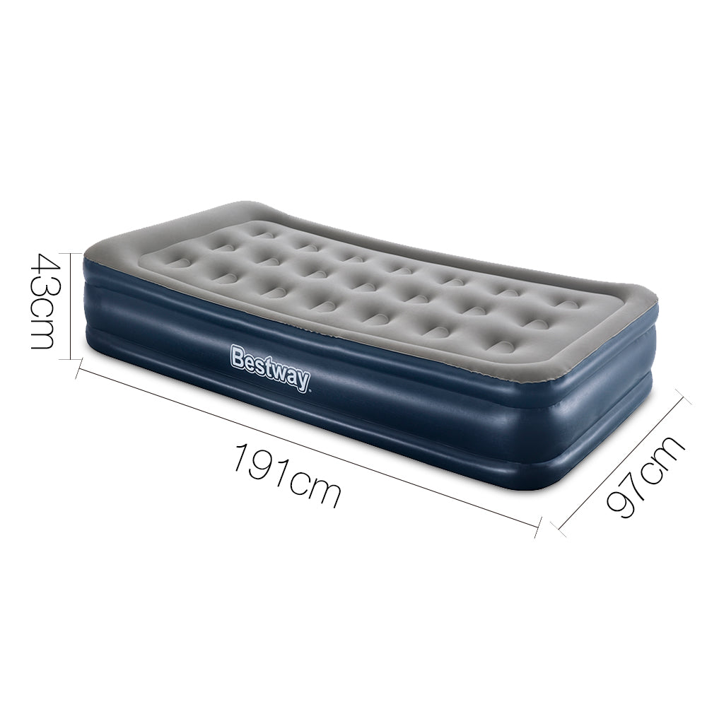 Bestway Single Size Inflatable Air Mattress - Grey & Blue