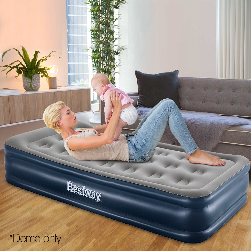 Bestway Single Size Inflatable Air Mattress - Grey & Blue