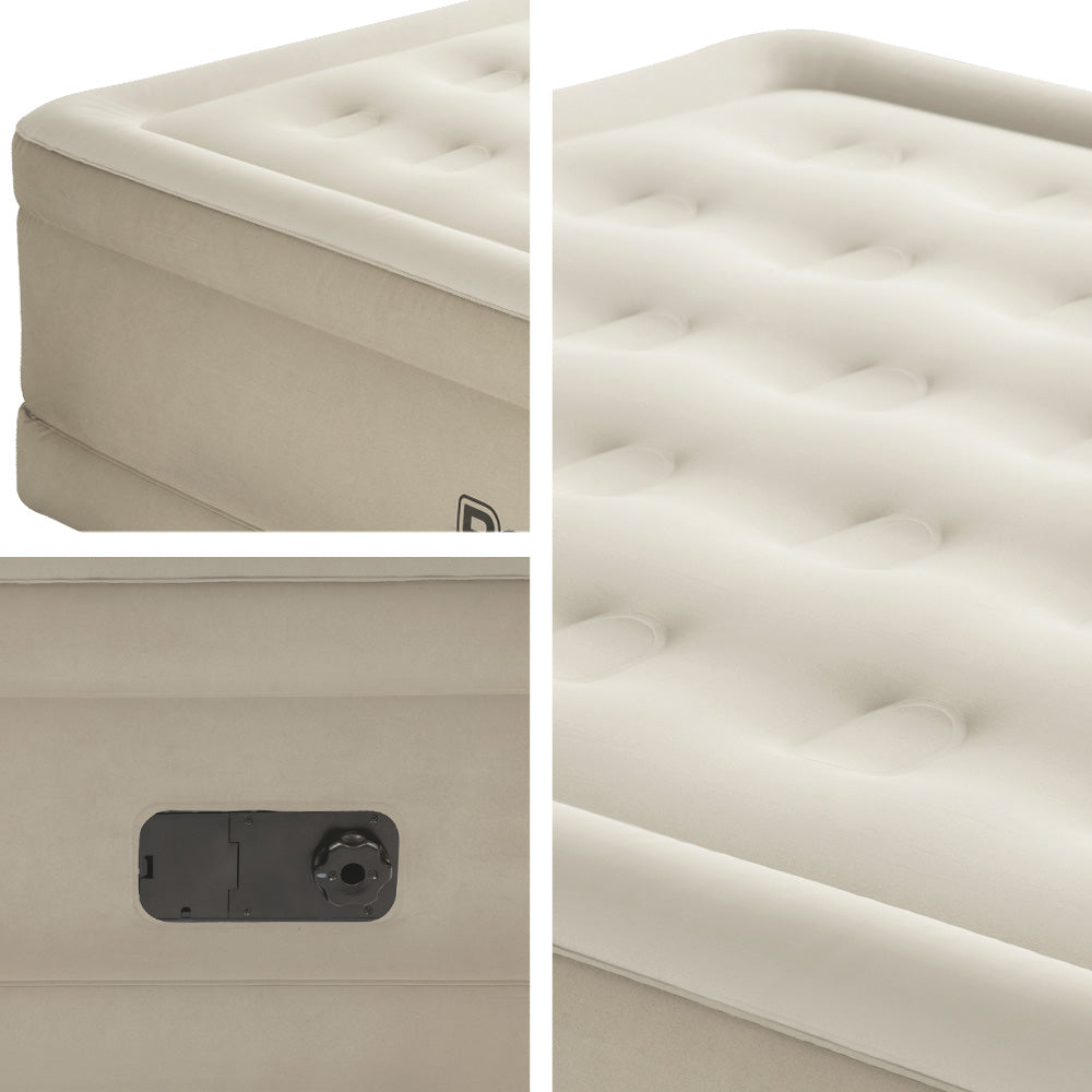 Bestway Inflatable Queen Air Bed Home Blow Up Mattress Built-in Pump