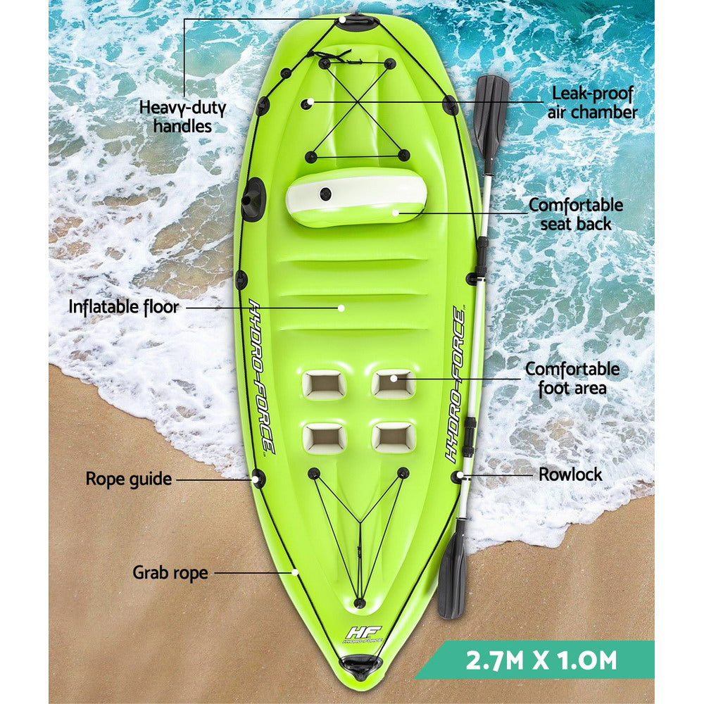 Bestway Kayak Single Seat Inflatable Fishing Coracle Boat 2.7 x 1m