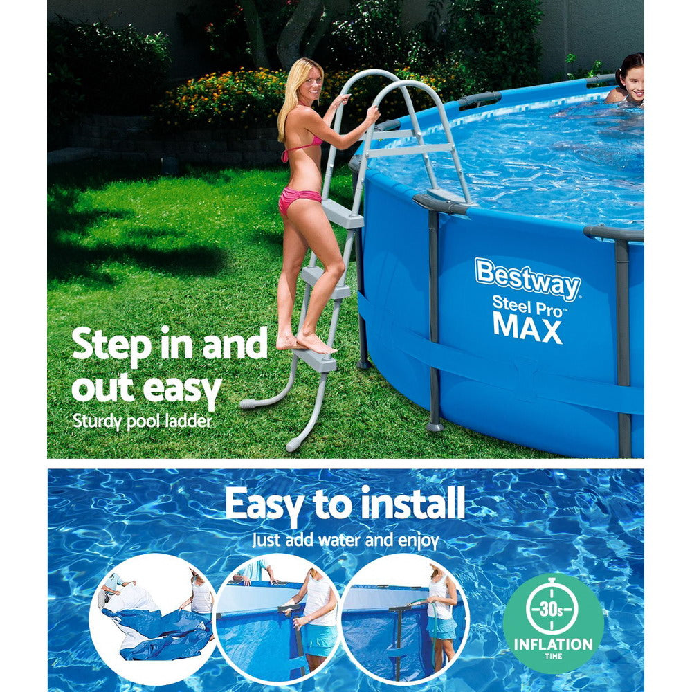 Bestway Above Ground Swimming Pool Steel Pro? Frame Filter Pump 15ft