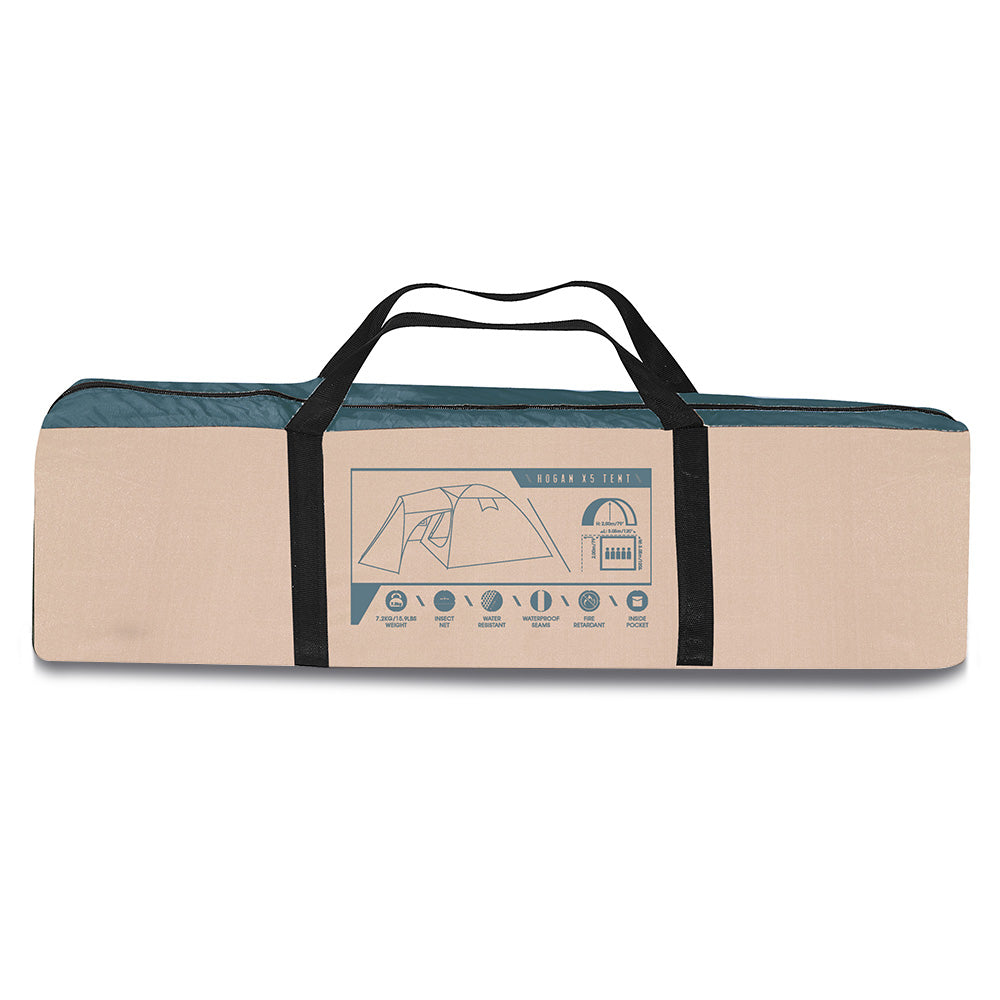 Bestway 8 Person Camping Dome Tent - Green & Cream White