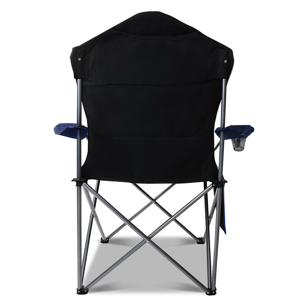 Weisshorn 2X Camping Chairs Folding Arm Chair Portable Outdoor Garden Fishing