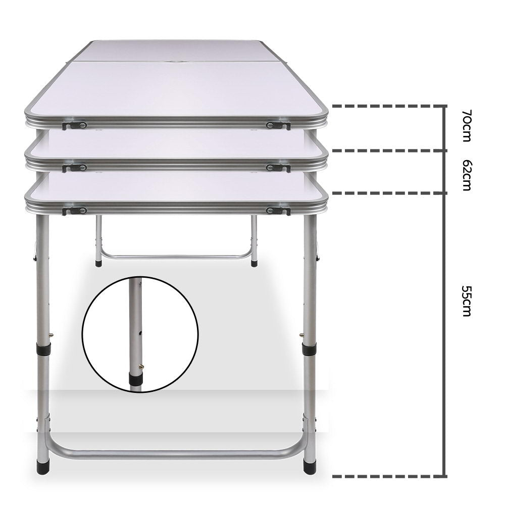 Portable Folding Camping Table and Chair Set 120cm
