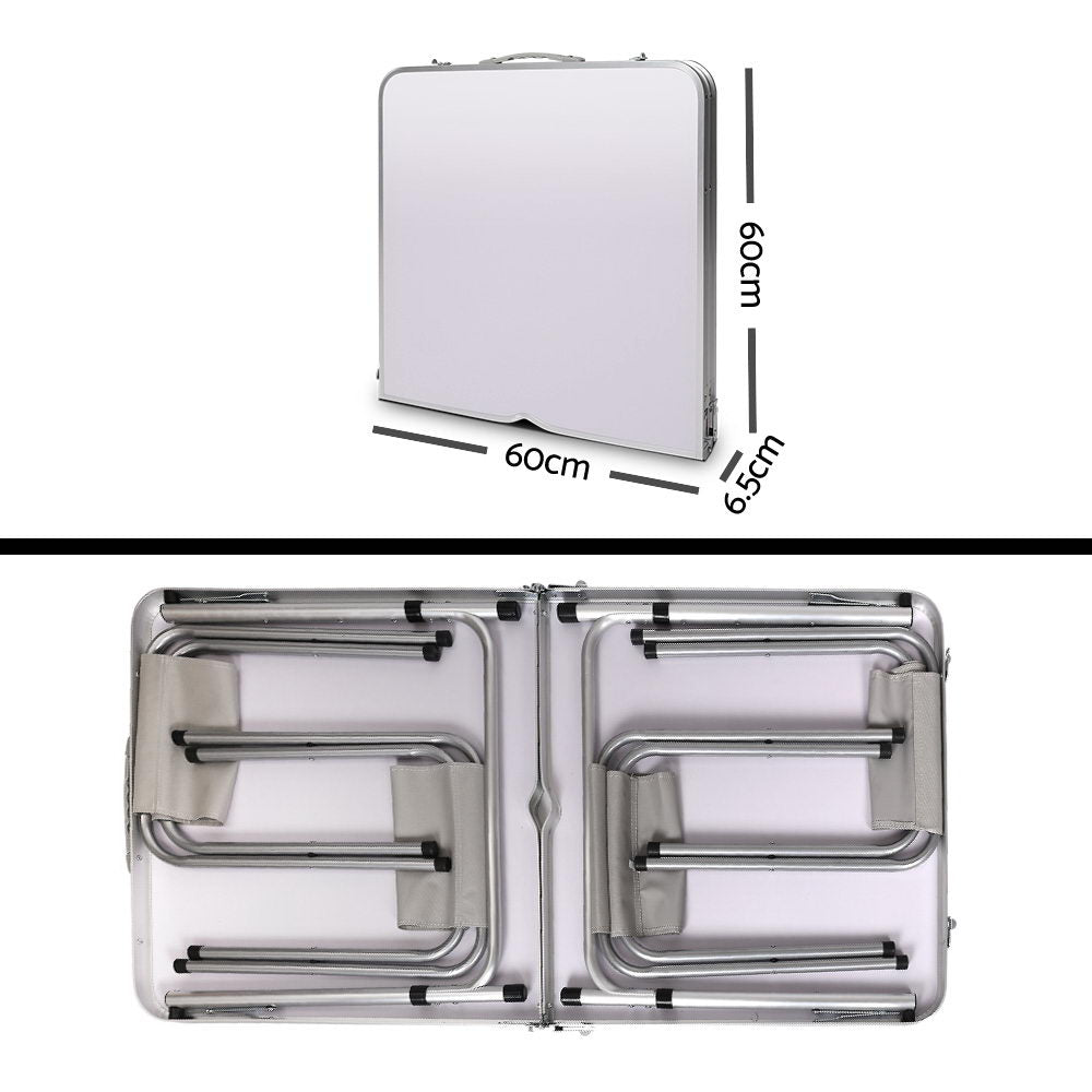 Portable Folding Camping Table and Chair Set 120cm
