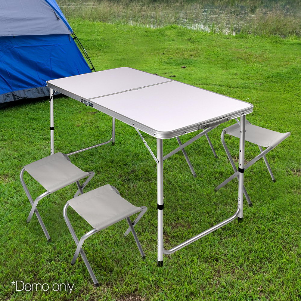 Portable Folding Camping Table and Chair Set 120cm