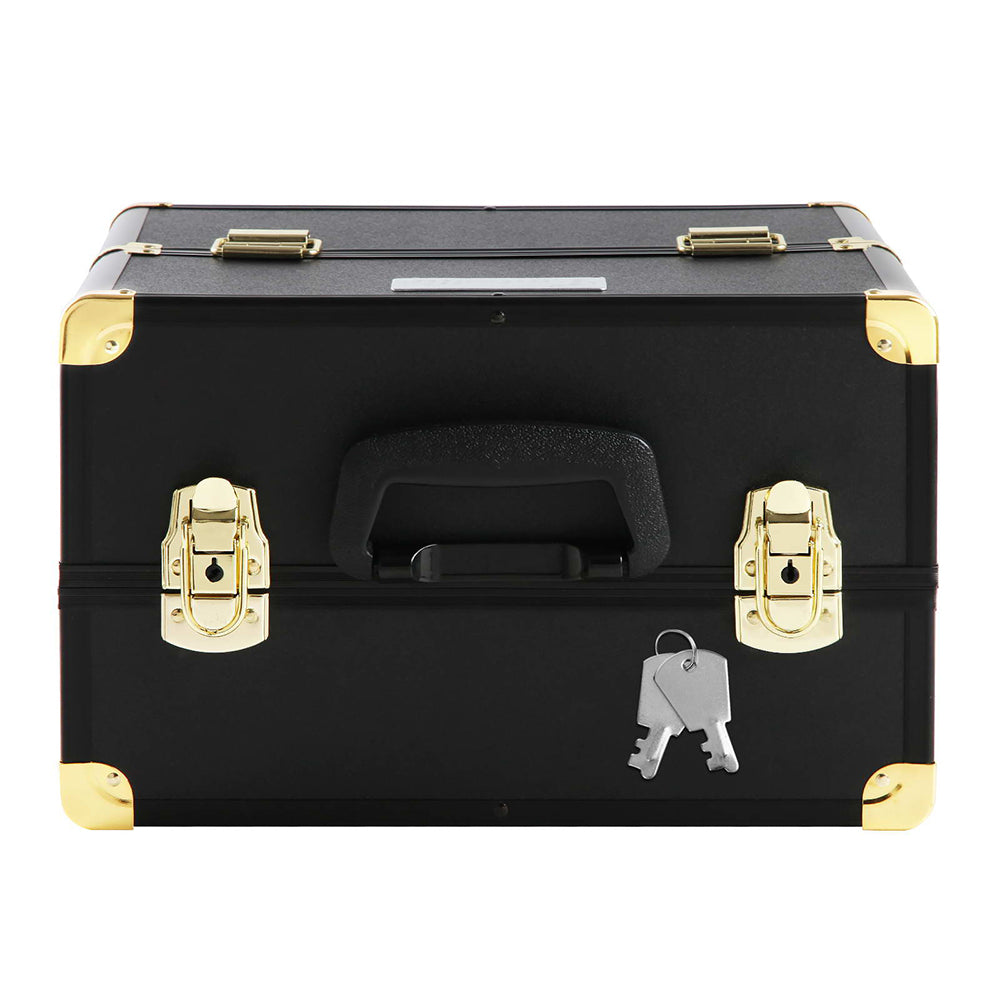 Embellir Portable Cosmetic Beauty Makeup Case - Black & Gold