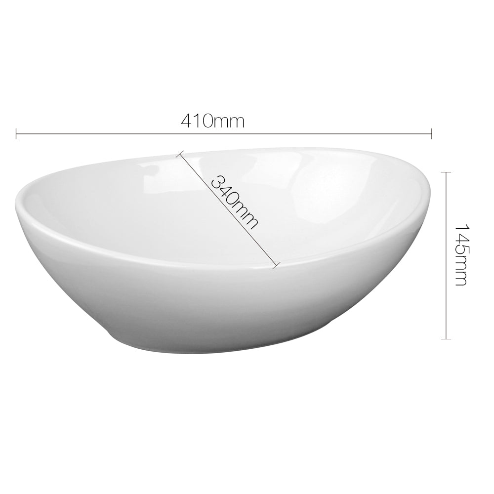 Cefito Ceramic Oval Sink Bowl - White