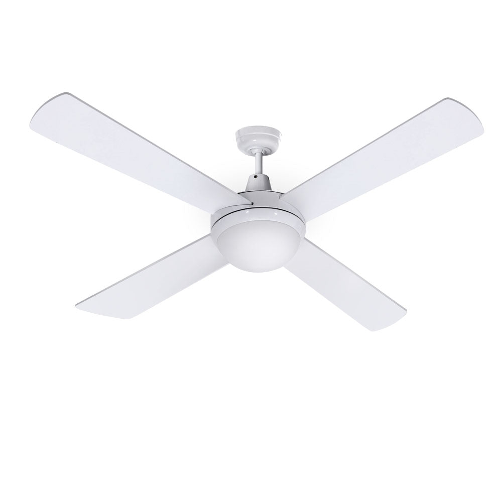 Devanti 52'' Ceiling Fan w/Light w/Remote Timer - White