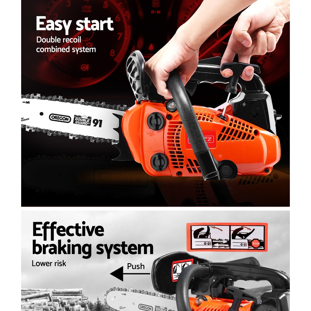 GIANTZ 25cc Commercial Petrol Chainsaw 10�Oregon Bar E-Start Chains Saw Tree