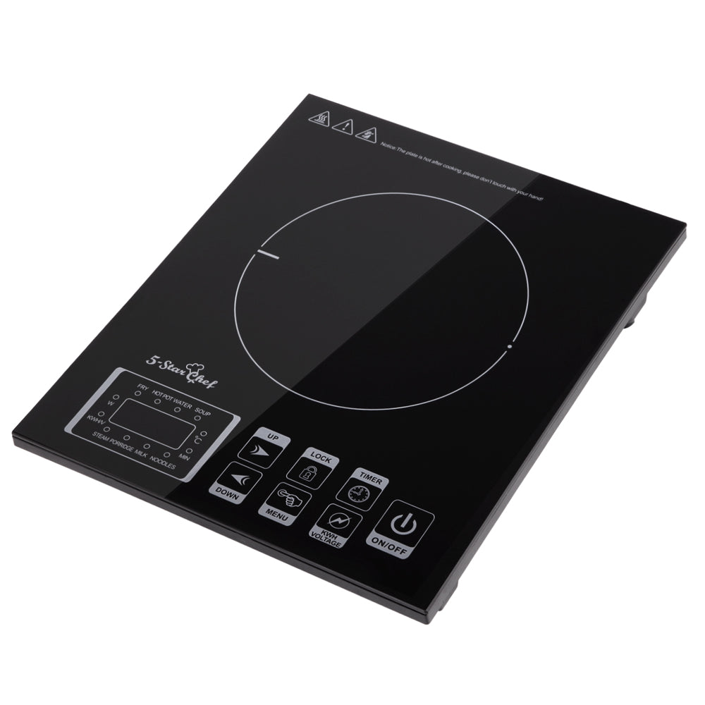 5 Star Chef Ceramic Electric Induction Cook Top Stove - Black