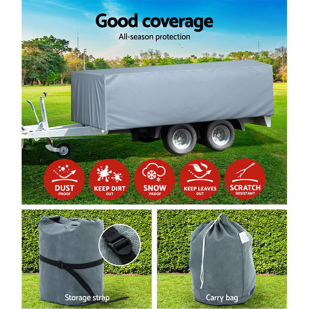WEISSHORN 12-14 ft Camper Trailer Travel Cover Tent 3.6-4.2m Caravan Swan
