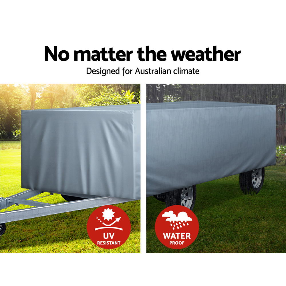 WEISSHORN 12-14 ft Camper Trailer Travel Cover Tent 3.6-4.2m Caravan Swan