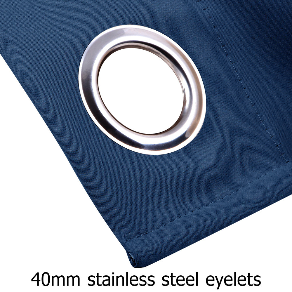 Art Queen 2 Panel 140 x 230cm Block Out Curtains - Navy