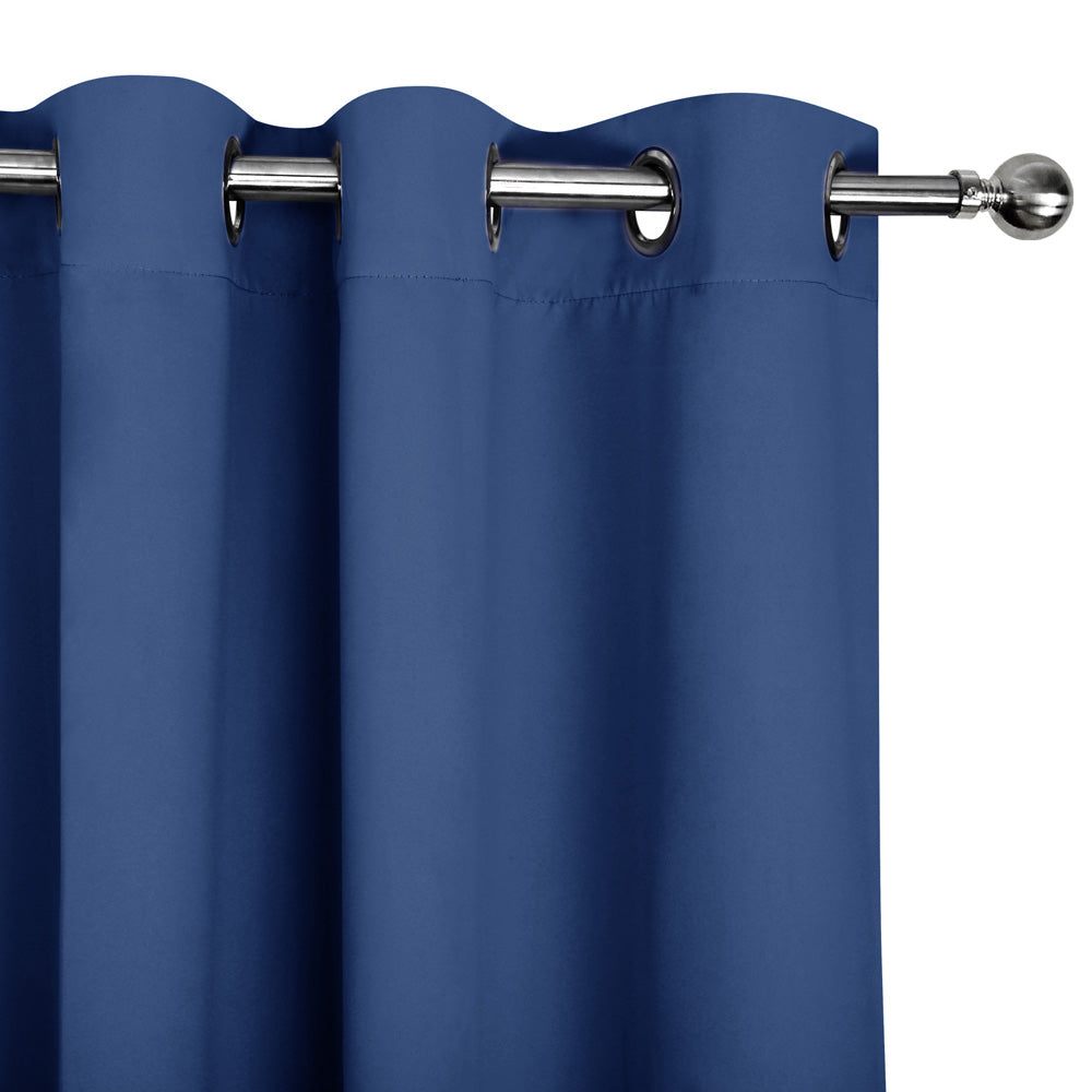 Art Queen 2 Panel 140 x 230cm Block Out Curtains - Navy