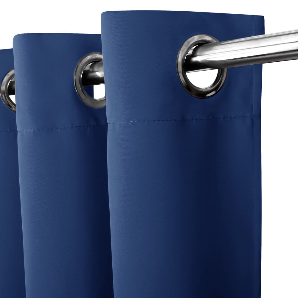 Art Queen 2 Panel 140 x 230cm Block Out Curtains - Navy