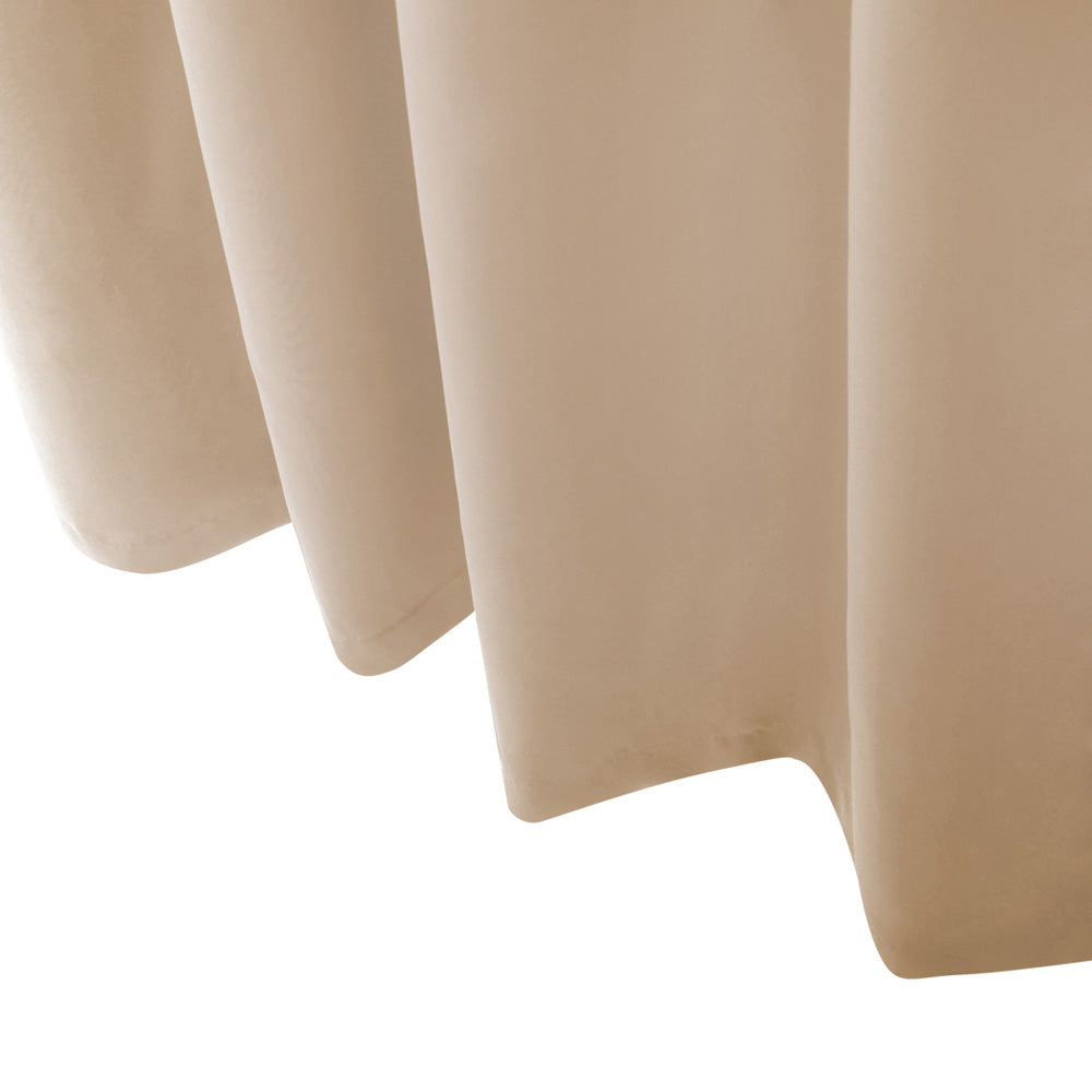 Art Queen 2 Panel 300 x 230cm Eyelet Block Out Curtains - Latte