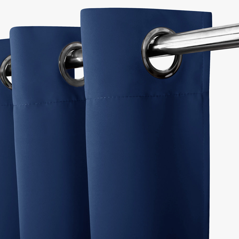 Art Queen 2 Panel 180 x 213cm Block Out Curtains - Navy