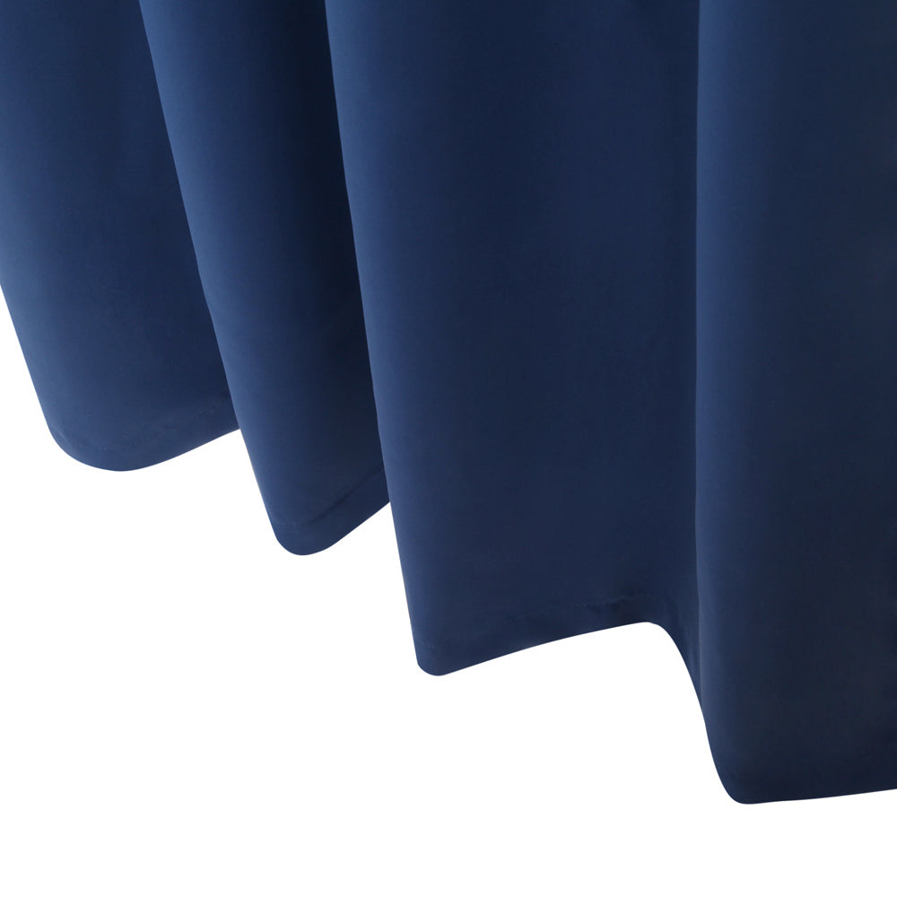Art Queen 2 Panel 180 x 213cm Block Out Curtains - Navy