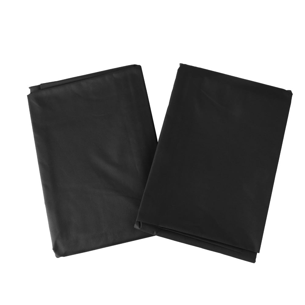 Art Queen 2 Pencil Pleat 180x213cm Blockout Curtains - Black