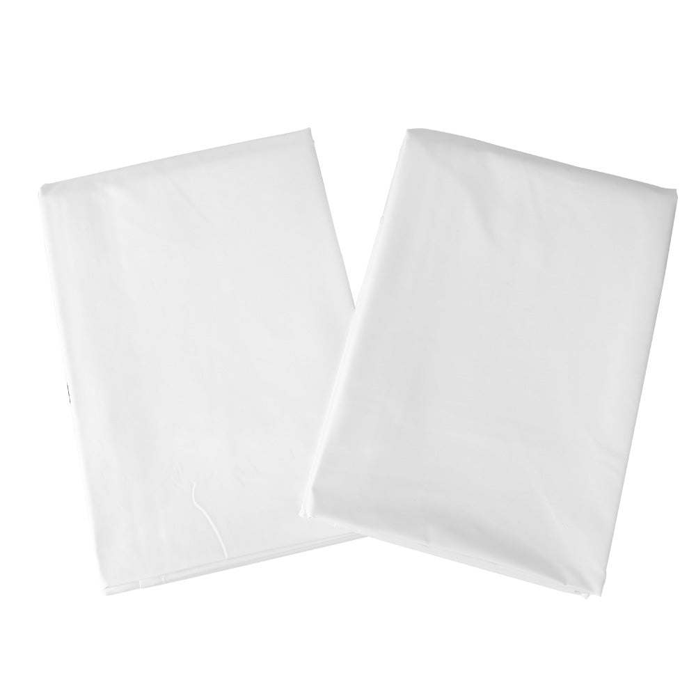 Art Queen 2 Pencil Pleat 240x230cm Blockout Curtains - White