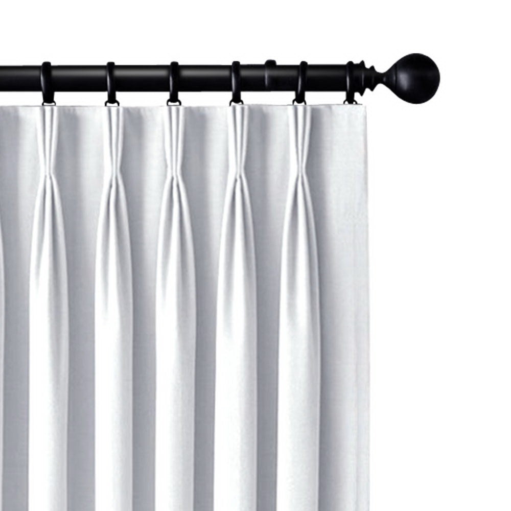 Art Queen 2 Pencil Pleat 240x230cm Blockout Curtains - White