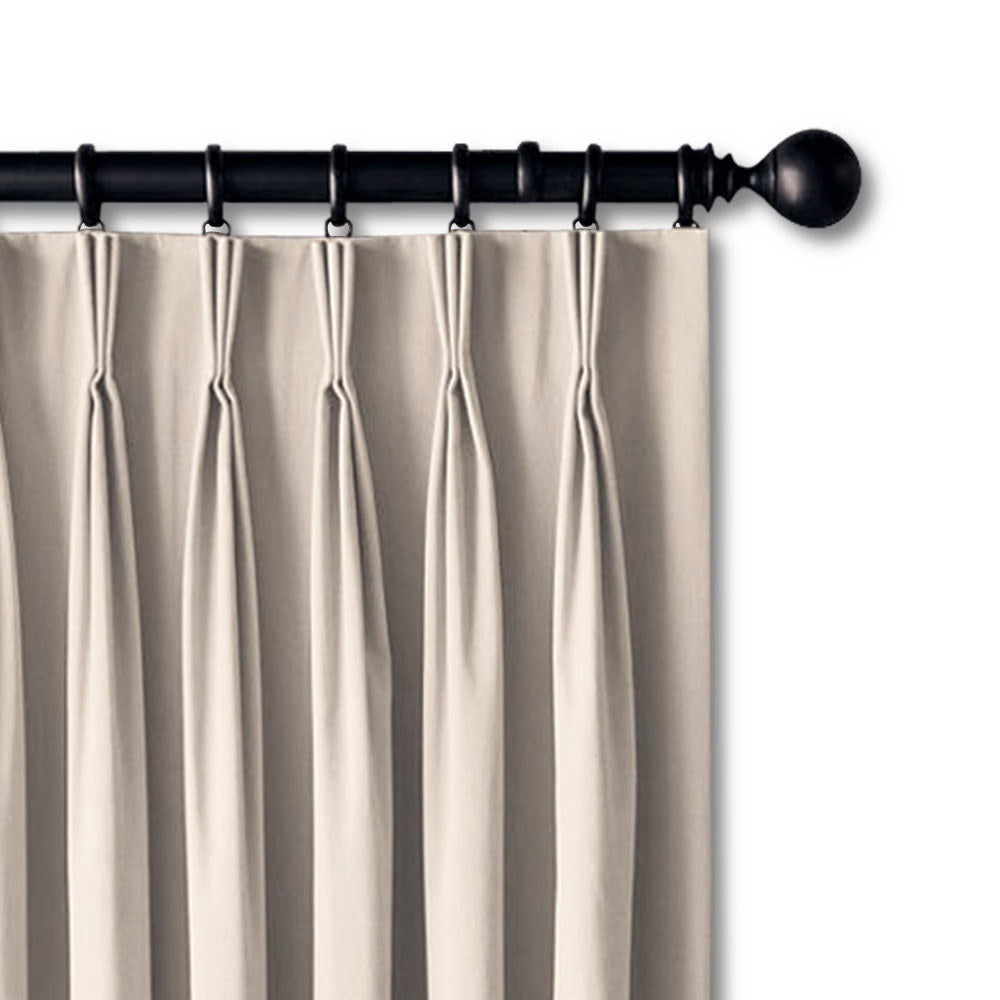 Art Queen 2 Pencil Pleat 300x230cm Blockout Curtains - Sand