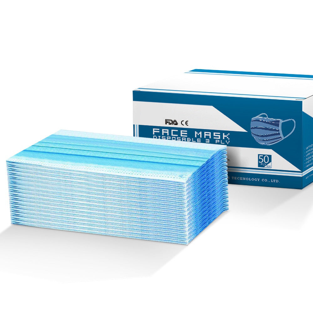Disposable Face Mask Anti Flu Dust Masks Anti PM2.5 3-Layer Protective 50PCS AU Stock