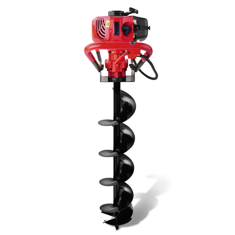 Giantz 66CC Petrol Post Hole Digger Drill Borer Fence Extension Auger Bits