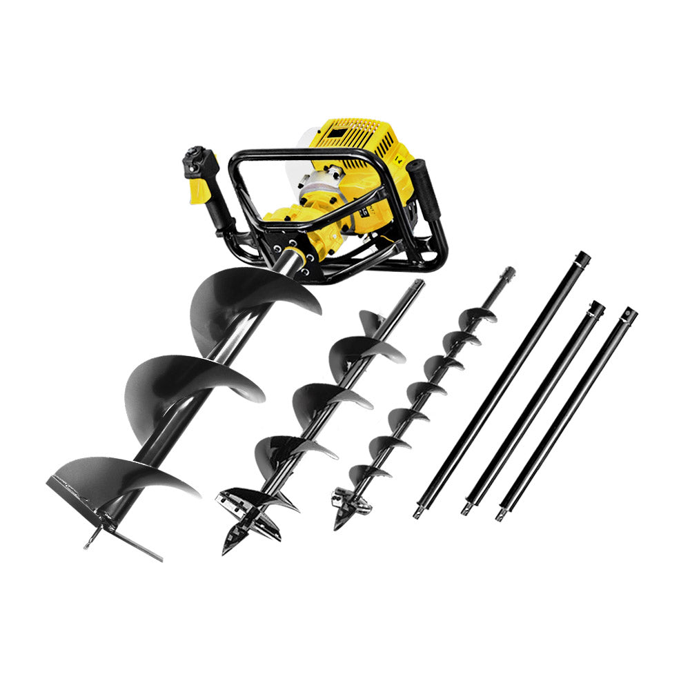 Giantz 88CC Post Hole Digger Auger Petrol Drill Borer Fence Earth Power