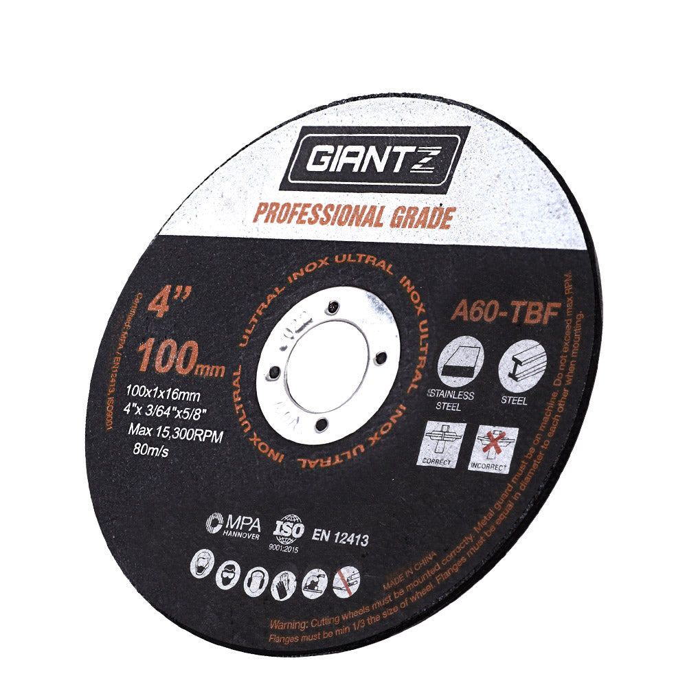 Giantz 100 x 4 Cutting Disc 100mm Metal Cut Off Wheel Angle Grinder Thin Steel