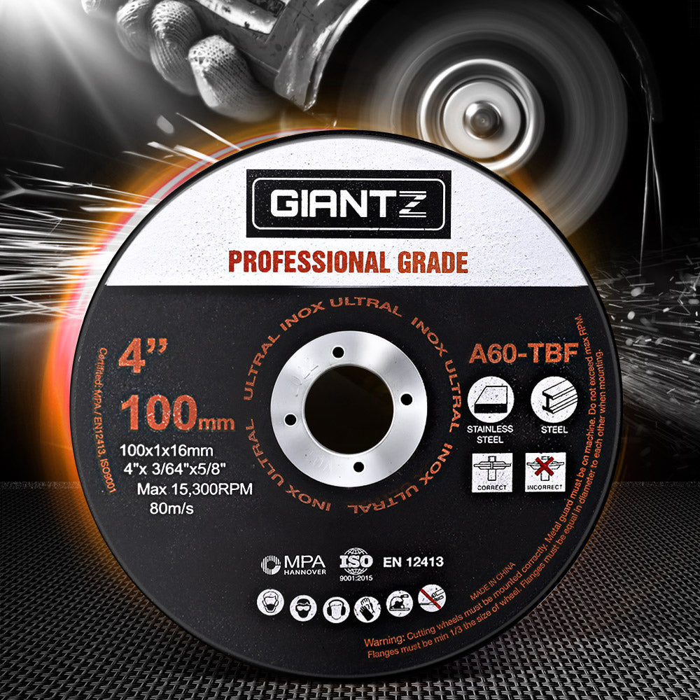 Giantz 100 x 4 Cutting Disc 100mm Metal Cut Off Wheel Angle Grinder Thin Steel