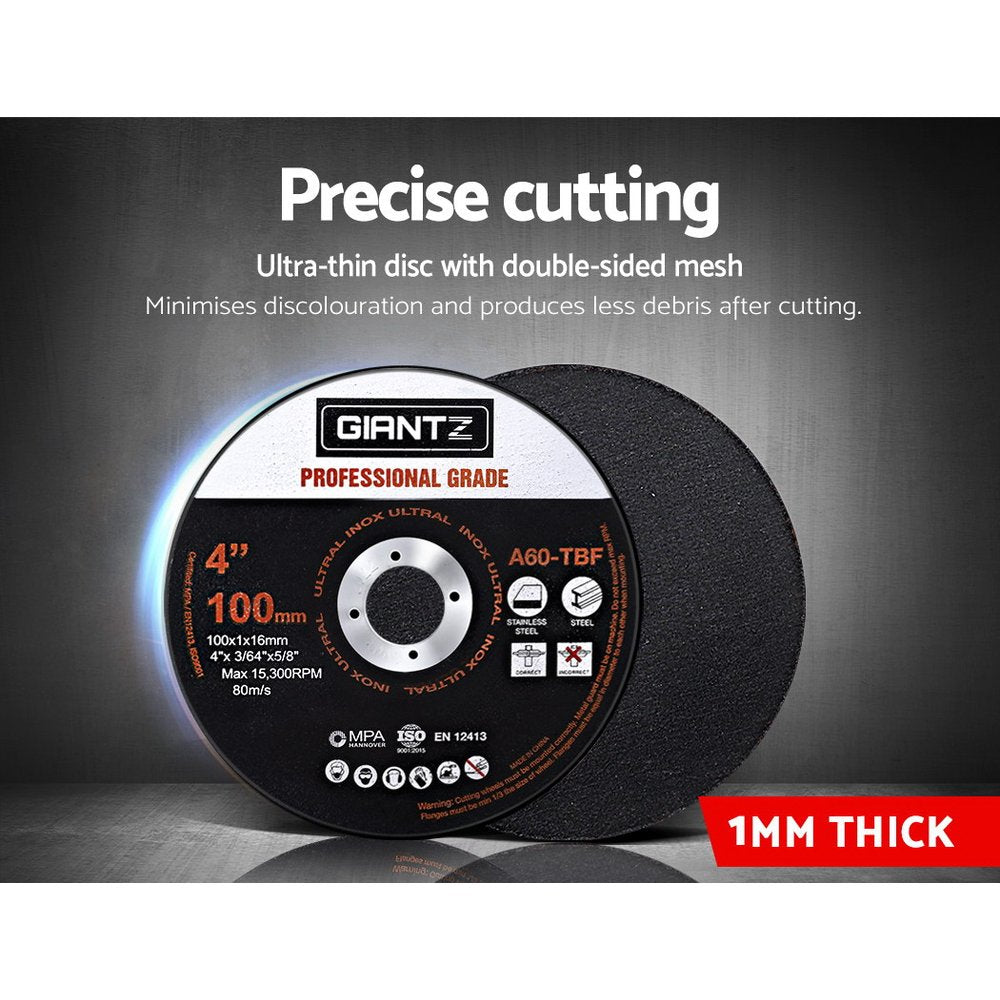 Giantz 25 x 4 Cutting Disc 100mm Metal Cut Off Wheel Angle Grinder Thin Steel